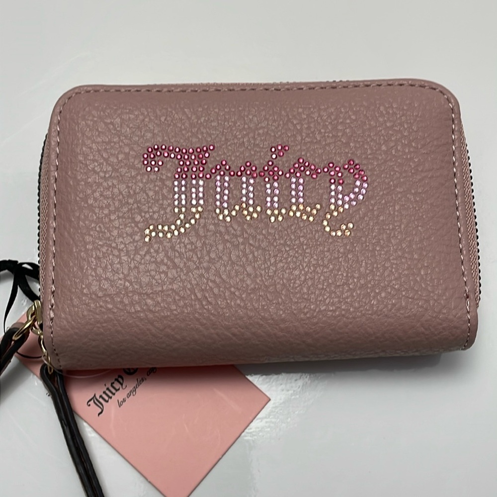 NWT Juicy Breaking the Rules Double Medium Zip Around Wallet Dusty Blush…